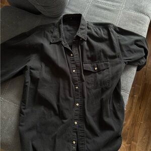 Cherokee Black Casual Button Down Shirt